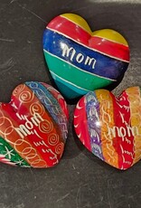 Venture Imports Word Hearts - Mom Striped