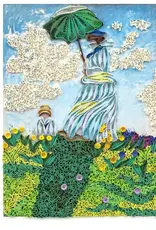 Quilling Card Quilled Woman with a Parasol, Monet - Artist Series