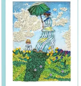 Quilling Card Quilled Woman with a Parasol, Monet - Artist Series