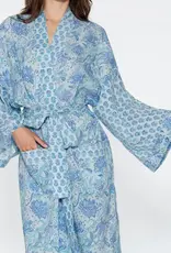 Sevya Handmade Kimono Robe (Sky Blue & Aqua)