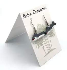 Women of the Cloud Forest Great White Shark Balsa Earrings