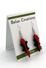 Women of the Cloud Forest Red-backed Salamander Balsa Earrings