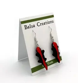 Women of the Cloud Forest Red-backed Salamander Balsa Earrings