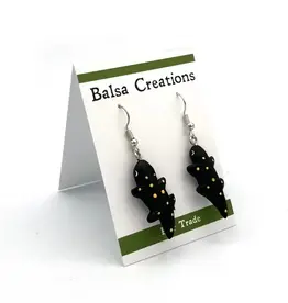 Women of the Cloud Forest Spotted Salamander Balsa Earrings
