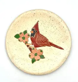 Women of the Cloud Forest Spring Cardinal Ceramic Ring Dish