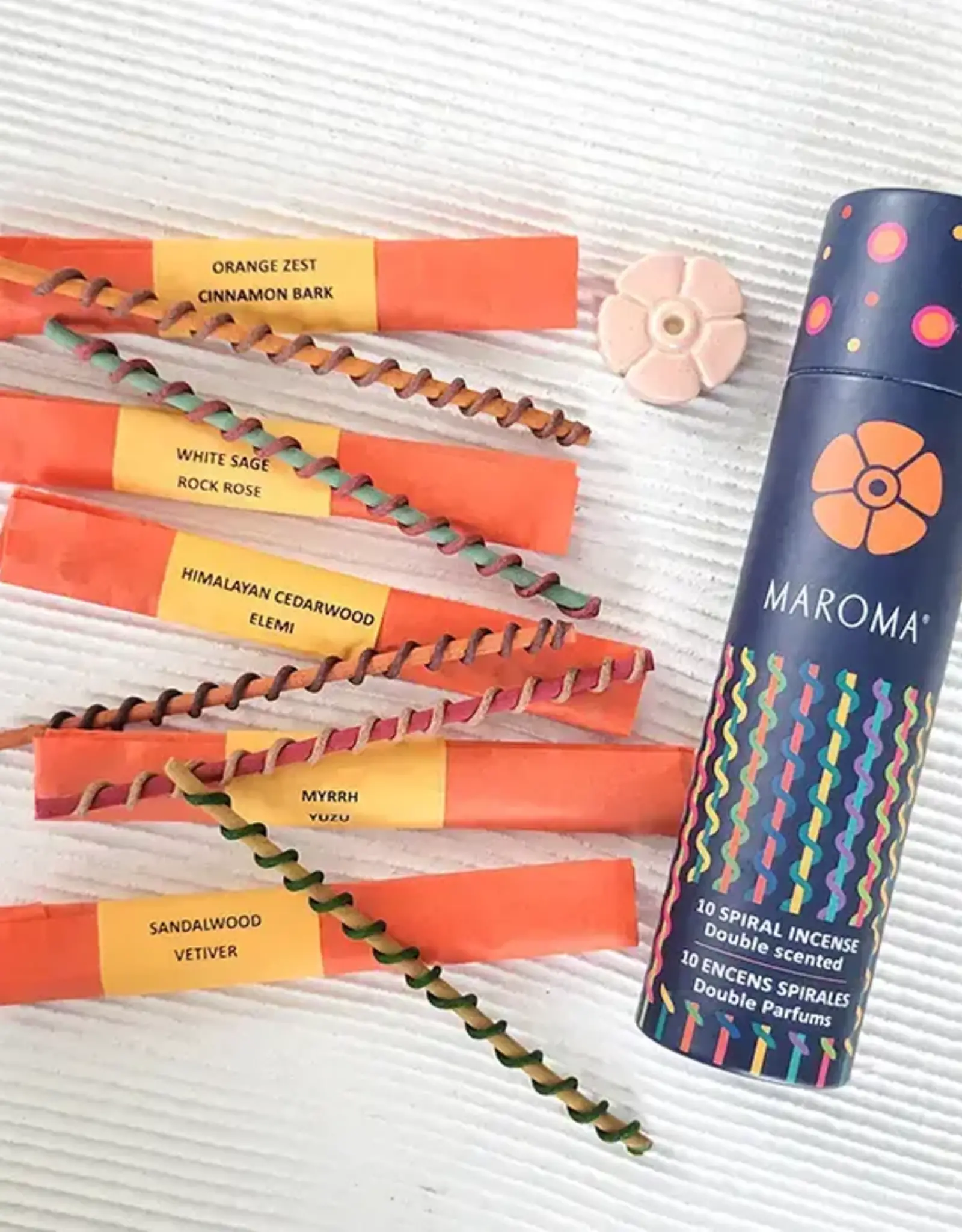 Maroma Spiral Incense Set (Assorted Colours)