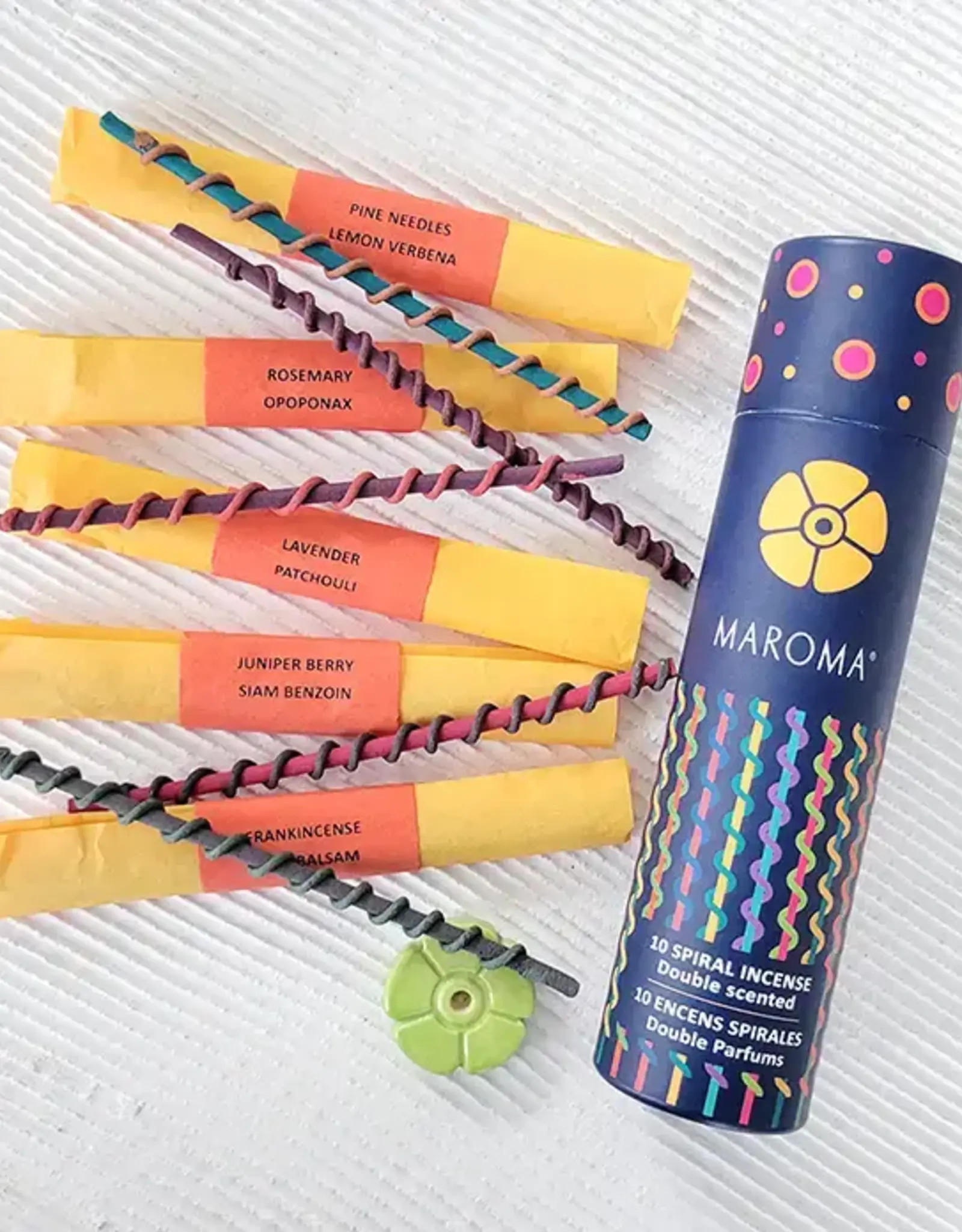 Maroma Spiral Incense Set (Assorted Colours)