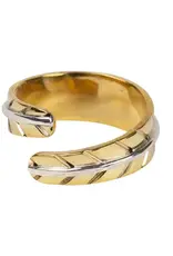 Ten Thousand Villages Etched Leaf Ring