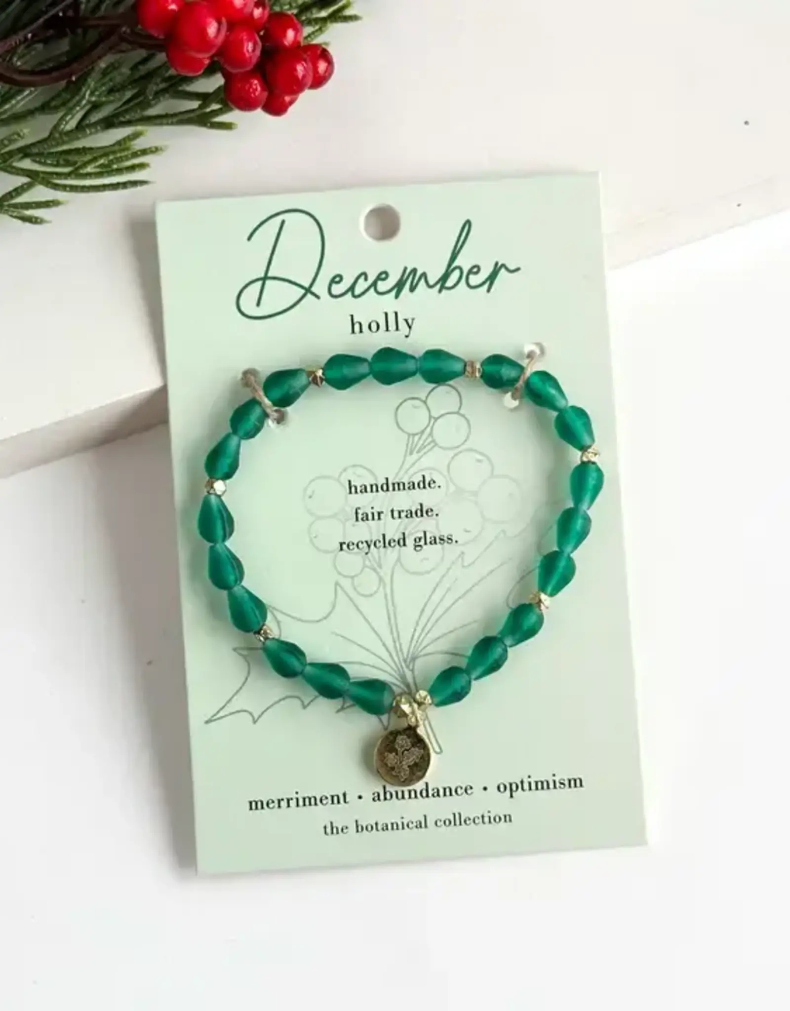 WorldFinds December • Birth Flower Bracelet