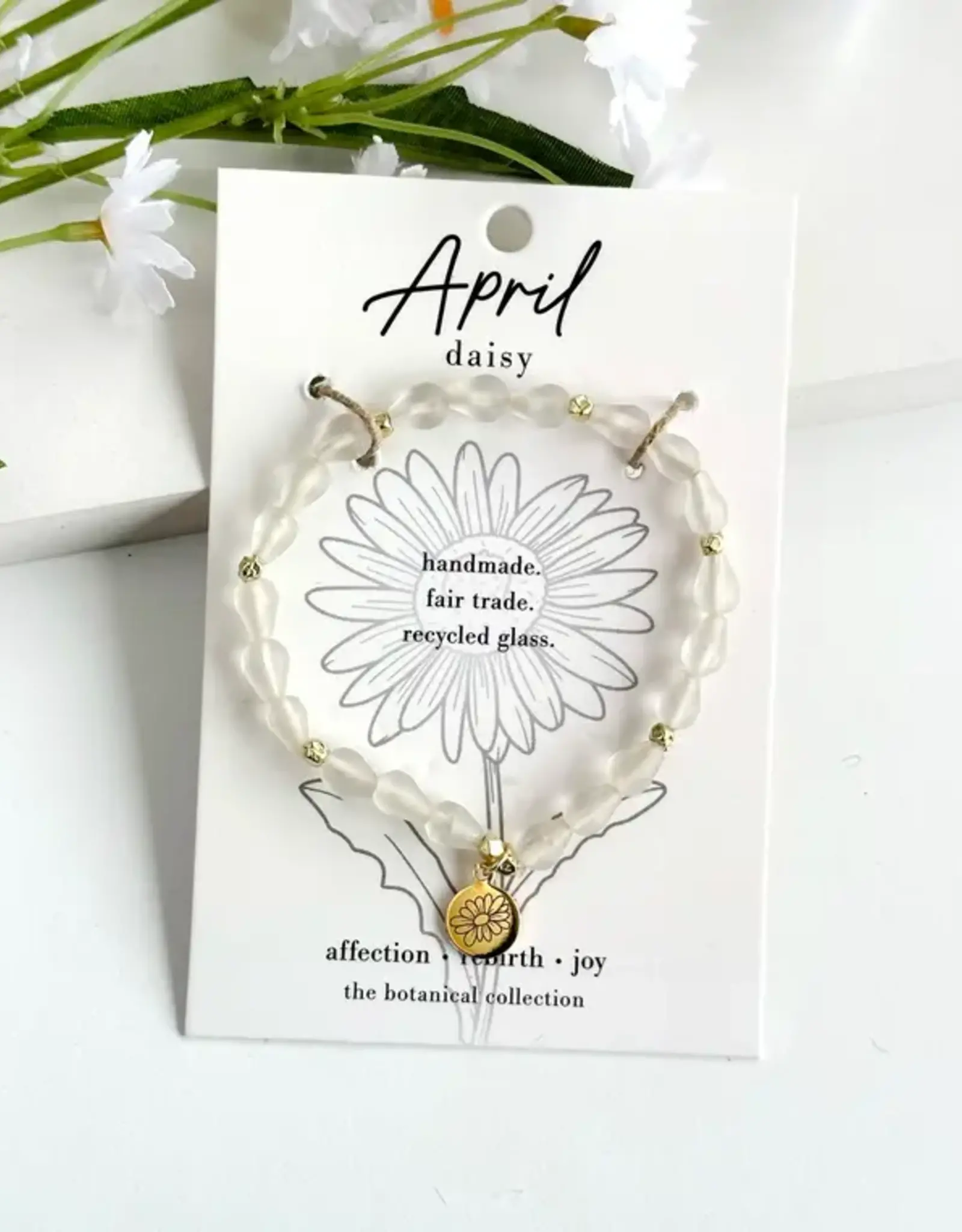 WorldFinds April • Birth Flower Bracelet