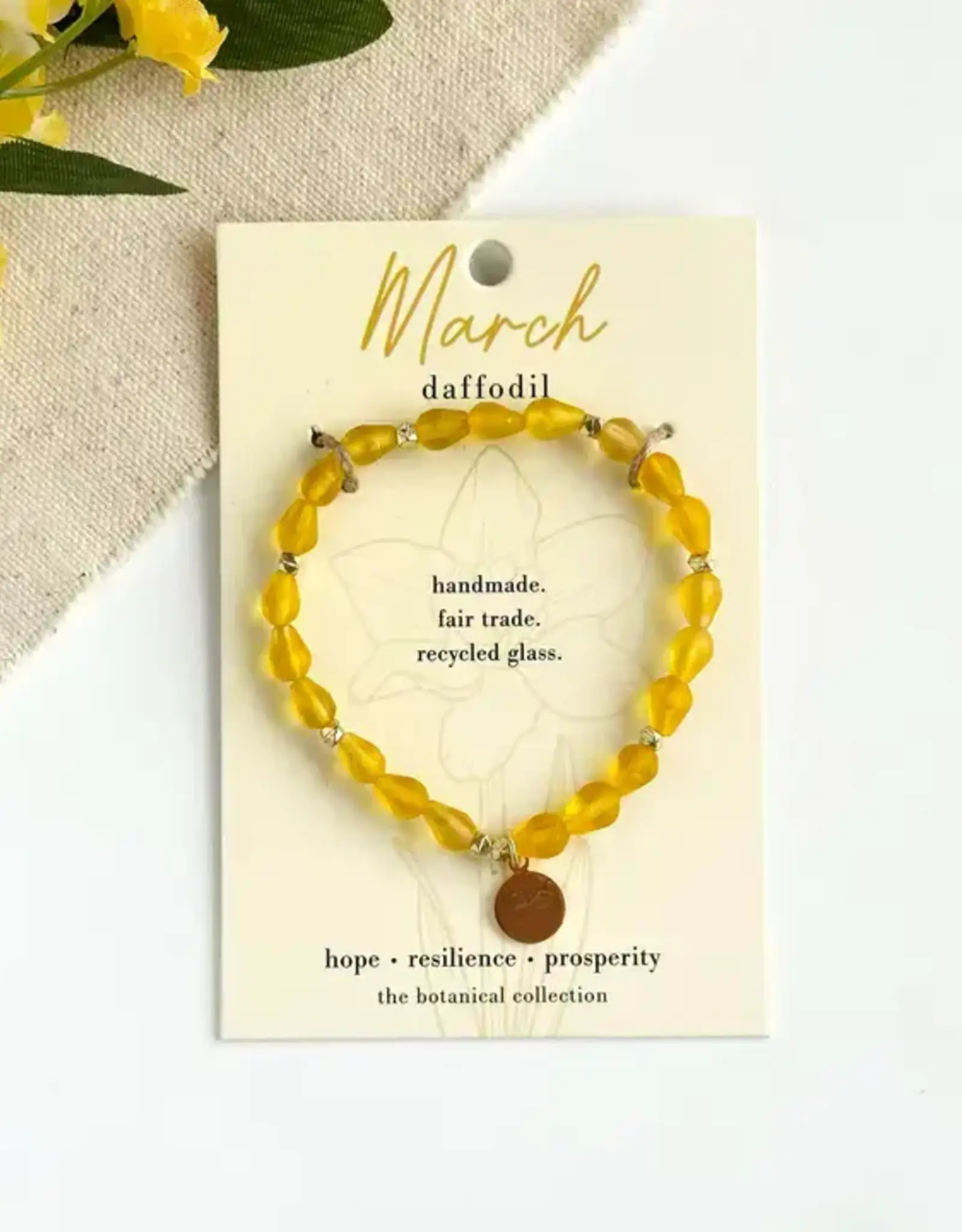 WorldFinds March • Birth Flower Bracelet