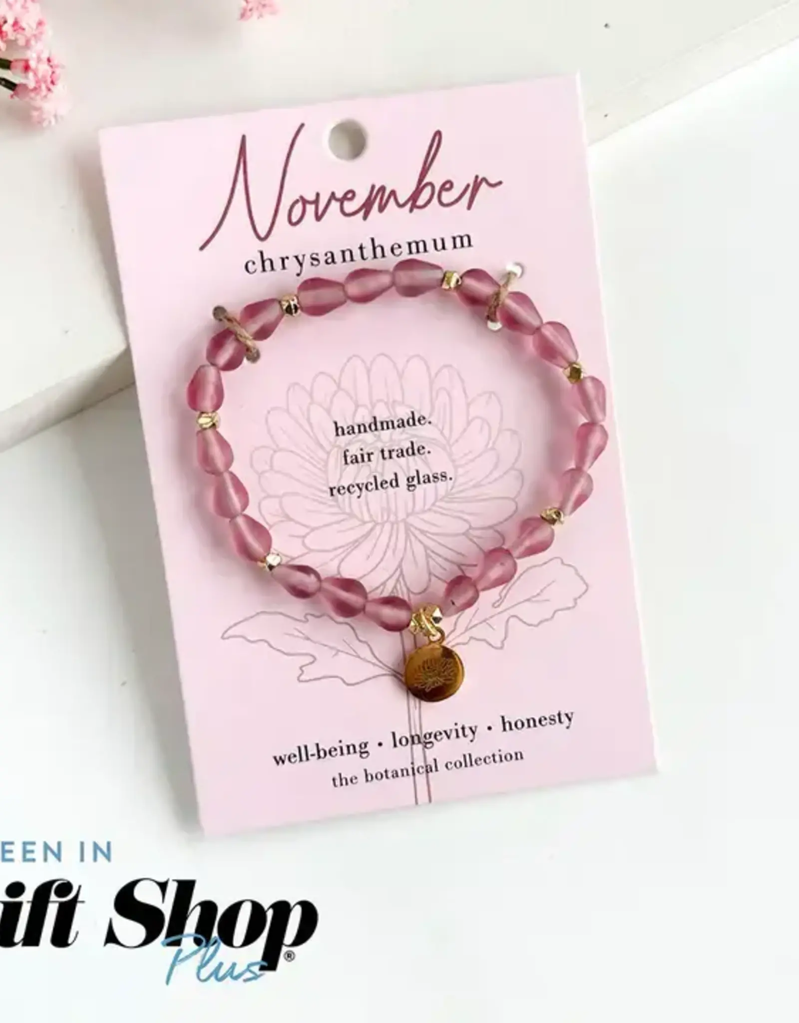 WorldFinds November • Birth Flower Bracelet