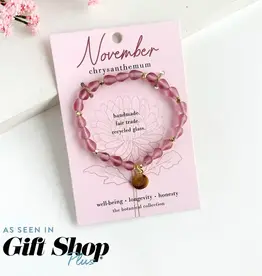 WorldFinds November • Birth Flower Bracelet