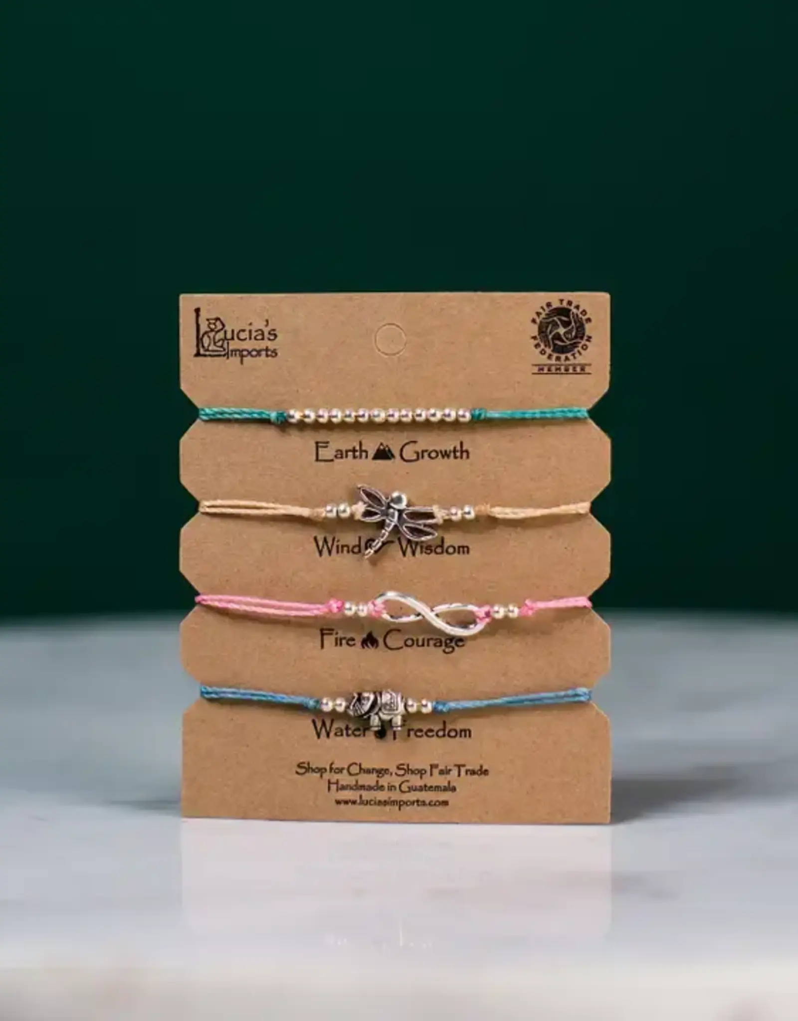 Lucia's Imports Freedom String Charm Bracelet Set