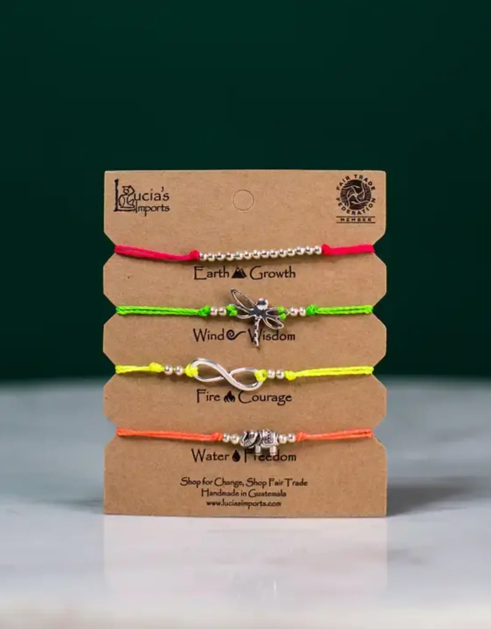 Lucia's Imports Freedom String Charm Bracelet Set