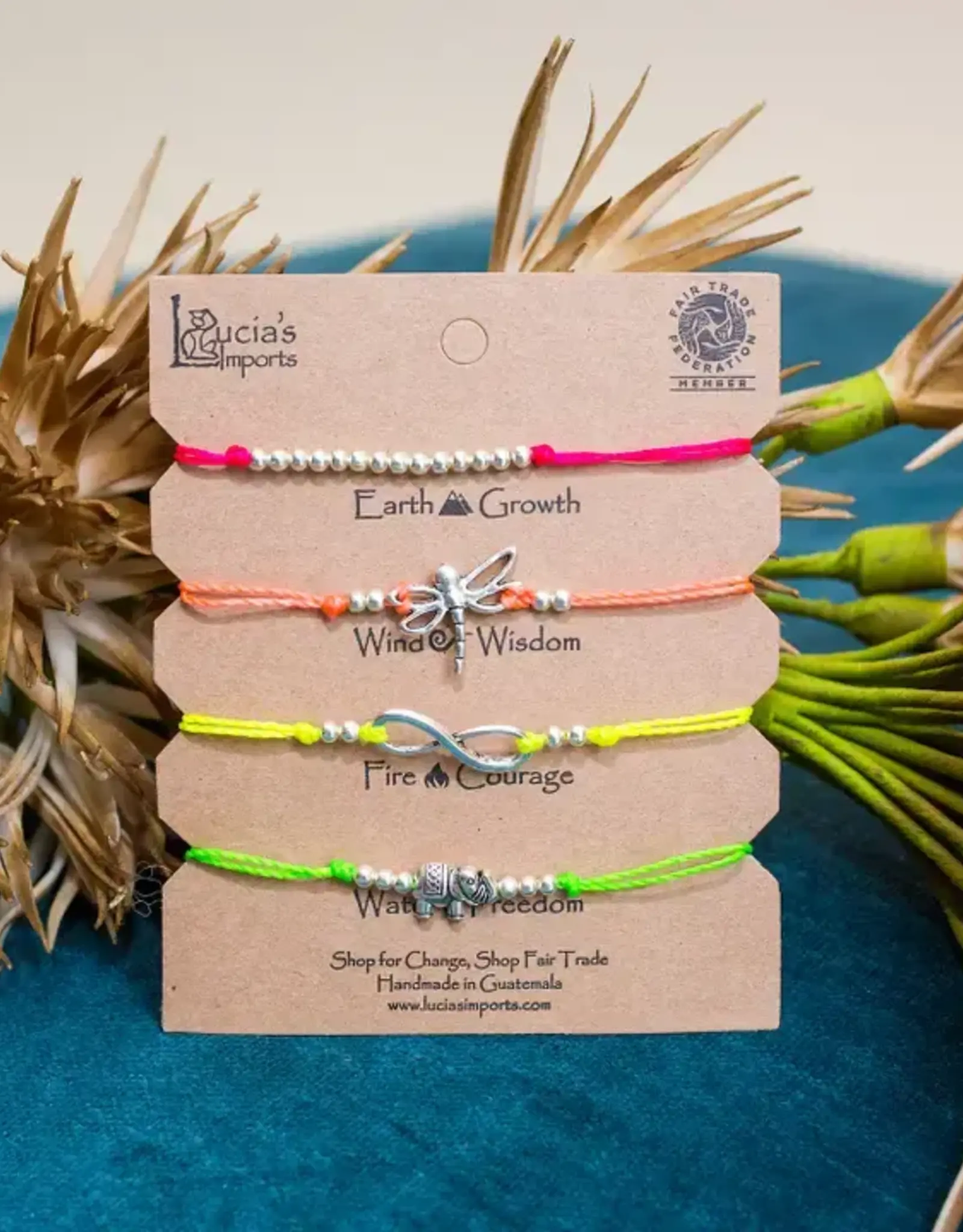 Lucia's Imports Freedom String Charm Bracelet Set