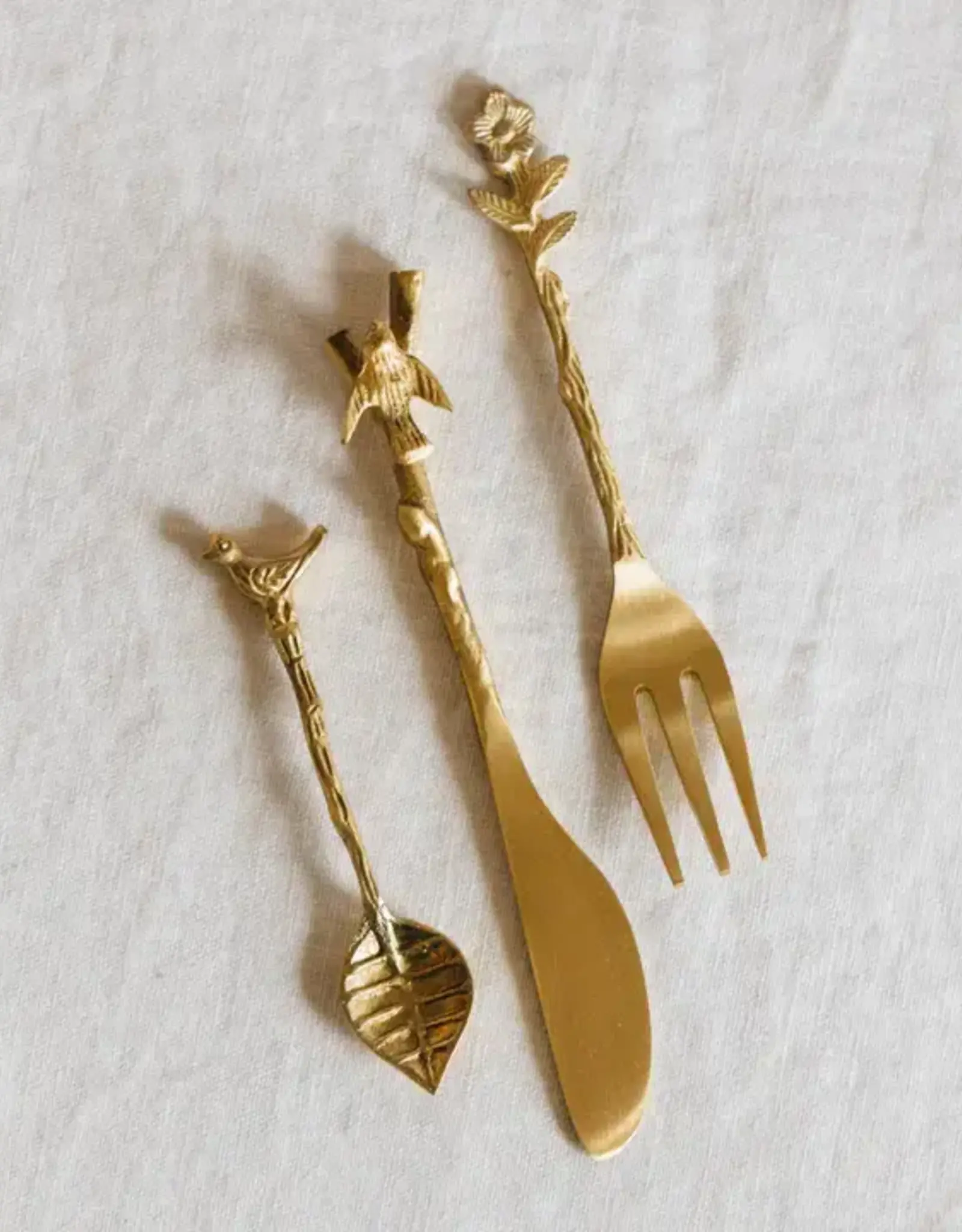 Ten Thousand Villages Brass Mini Serving Utensils