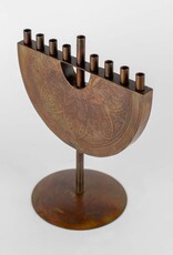 Ten Thousand Villages Engraved Iron Menorah