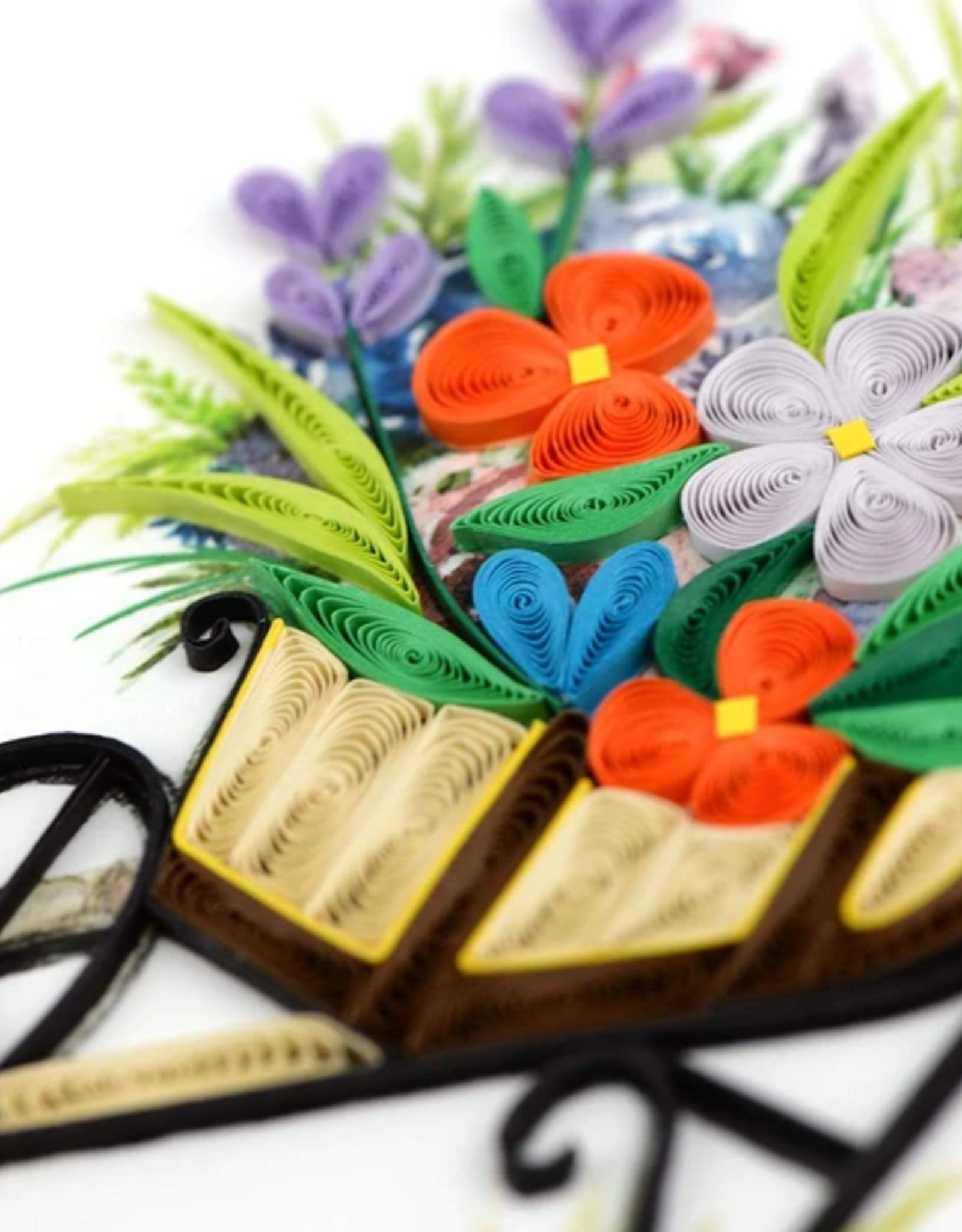 Quilling Card Quilled Wheelbarrow Garden Greeting Card