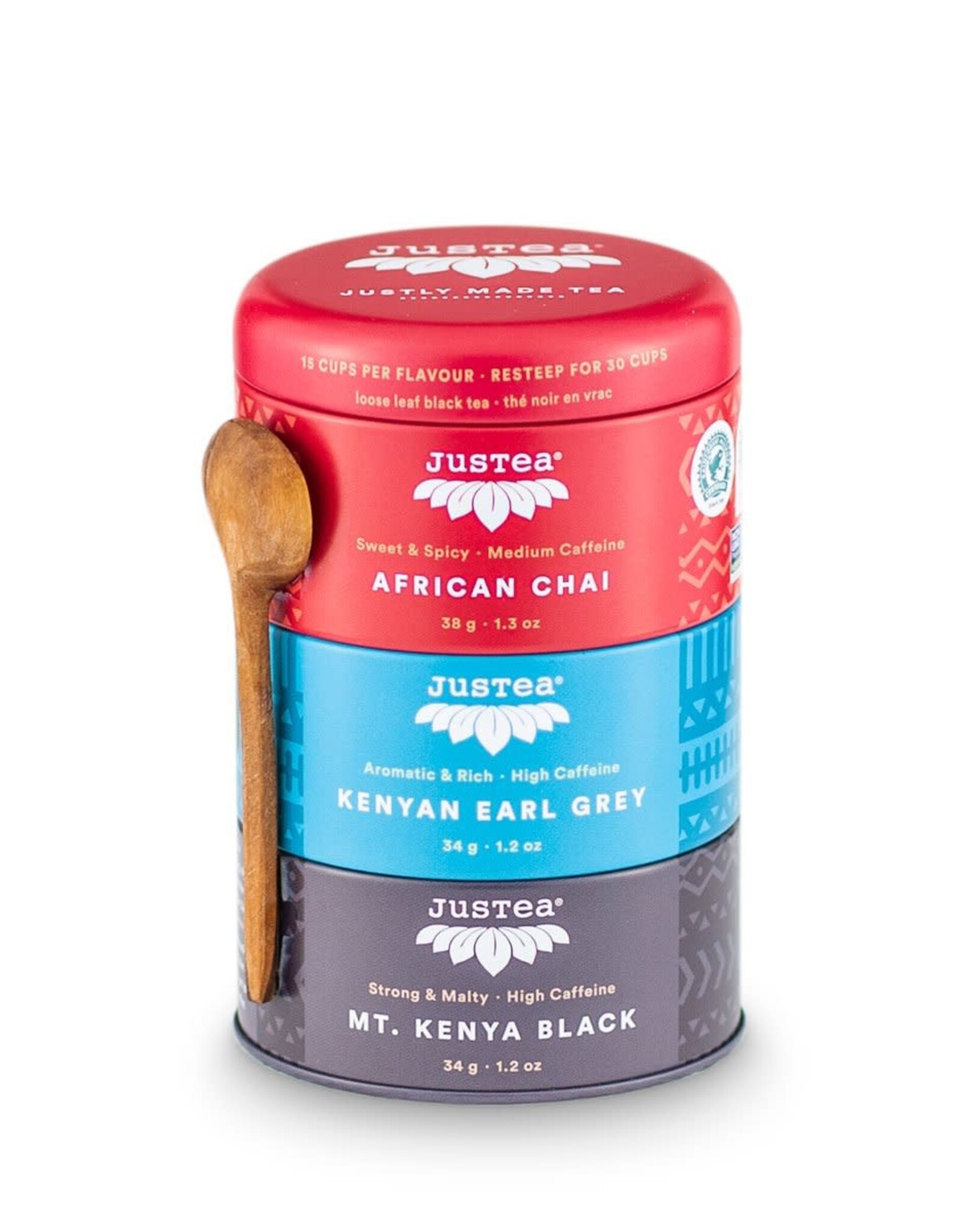 Justea Black Tea Trio Loose Leaf Tin