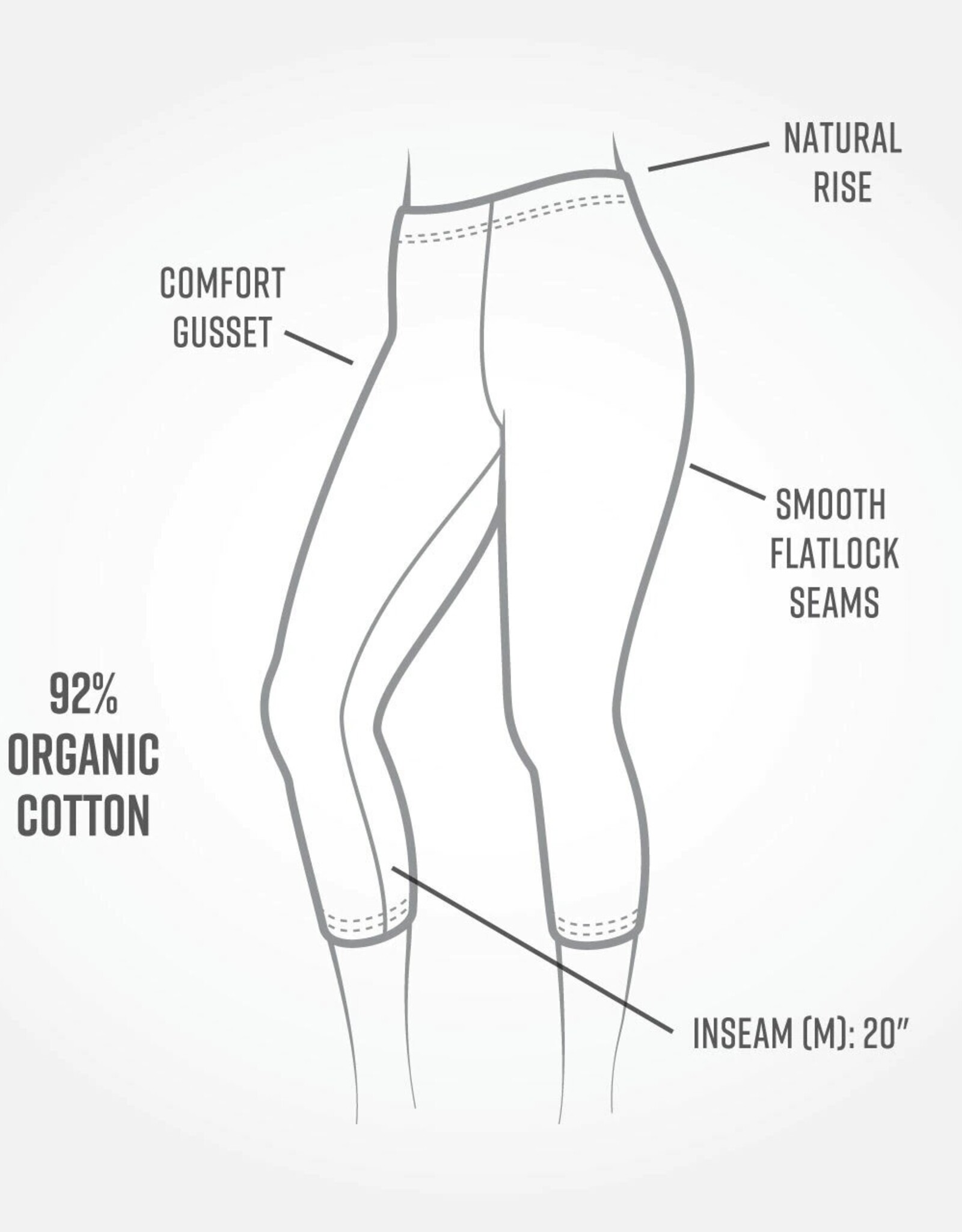 Maggie's Organics Base Layer Leggings Midcalf Organic Cotton