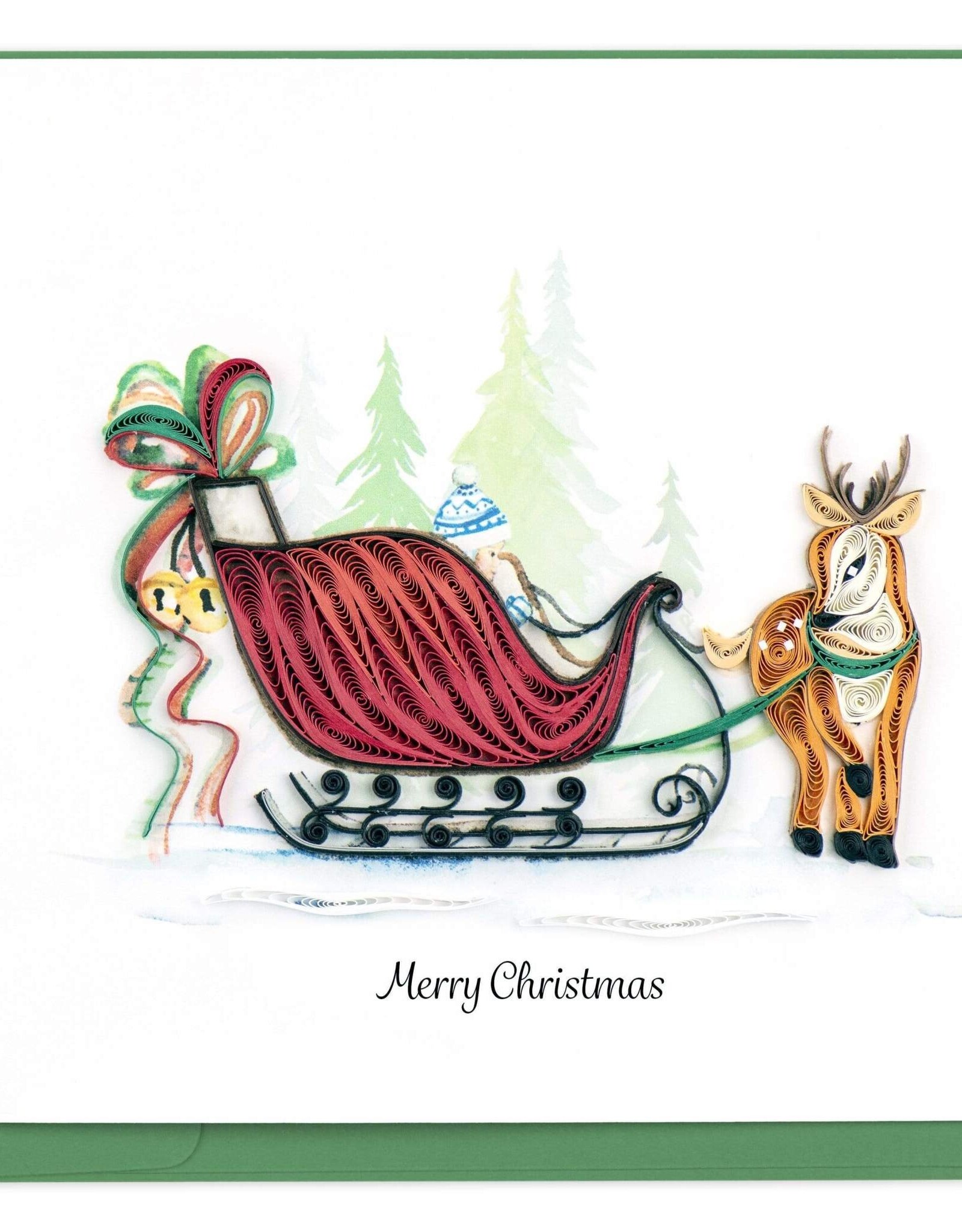 Quilling Card Quilled Sleigh Ride Christmas Card