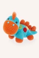 Pebble Steggy Dino Rattle Turquoise