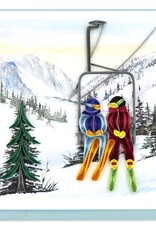 Quilling Card Quilled Ski Lift Greeting Card