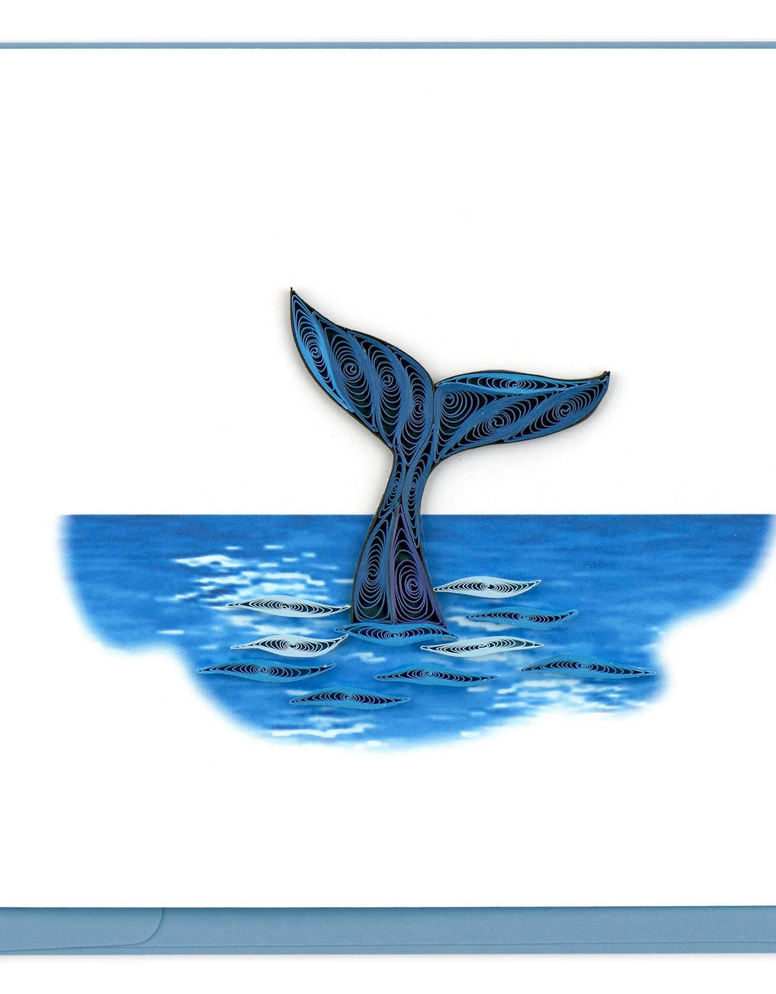 Quilling Card Quilled Whale Tail Greeting Card