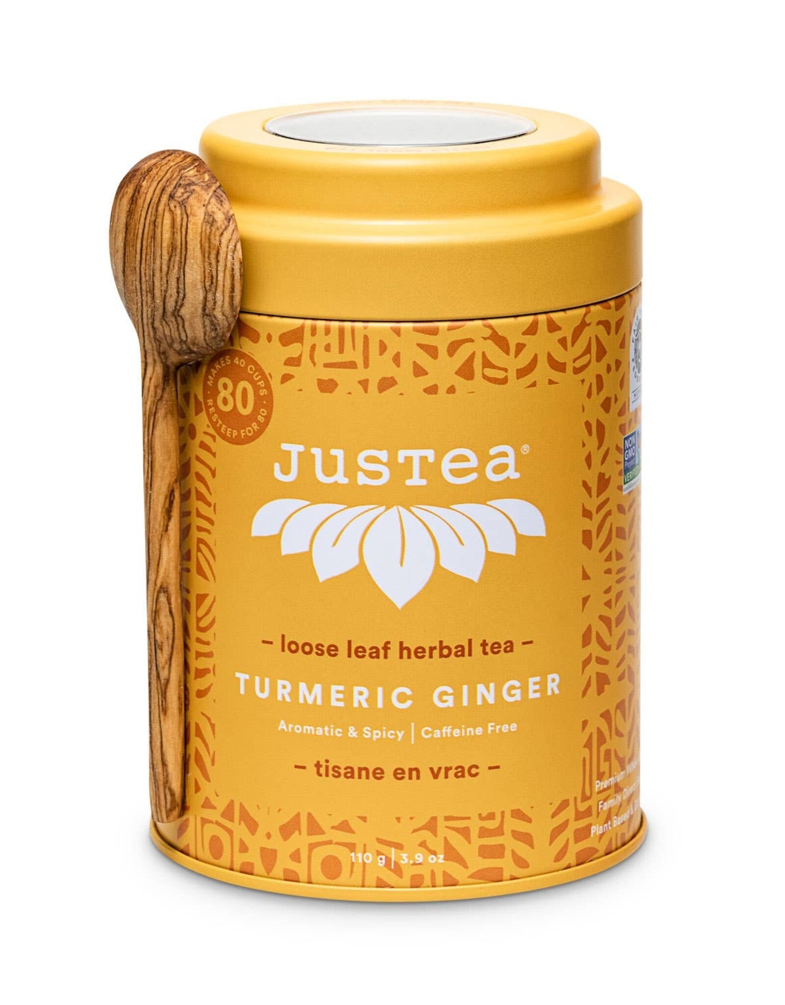 Justea Turmeric Ginger Loose Leaf Tin & Spoon