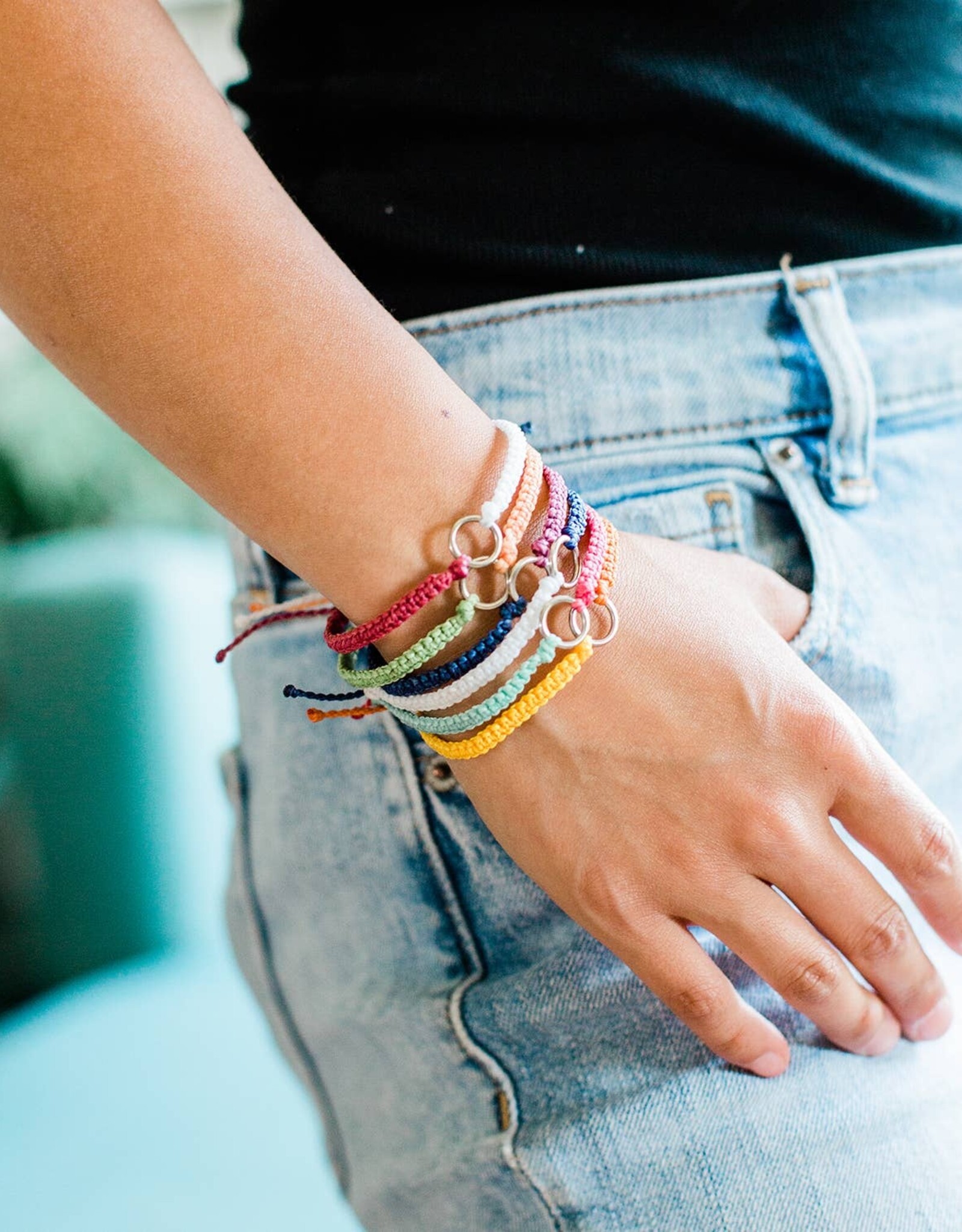 Lucia's Imports Earth Elements String Bracelets, Assorted Colors