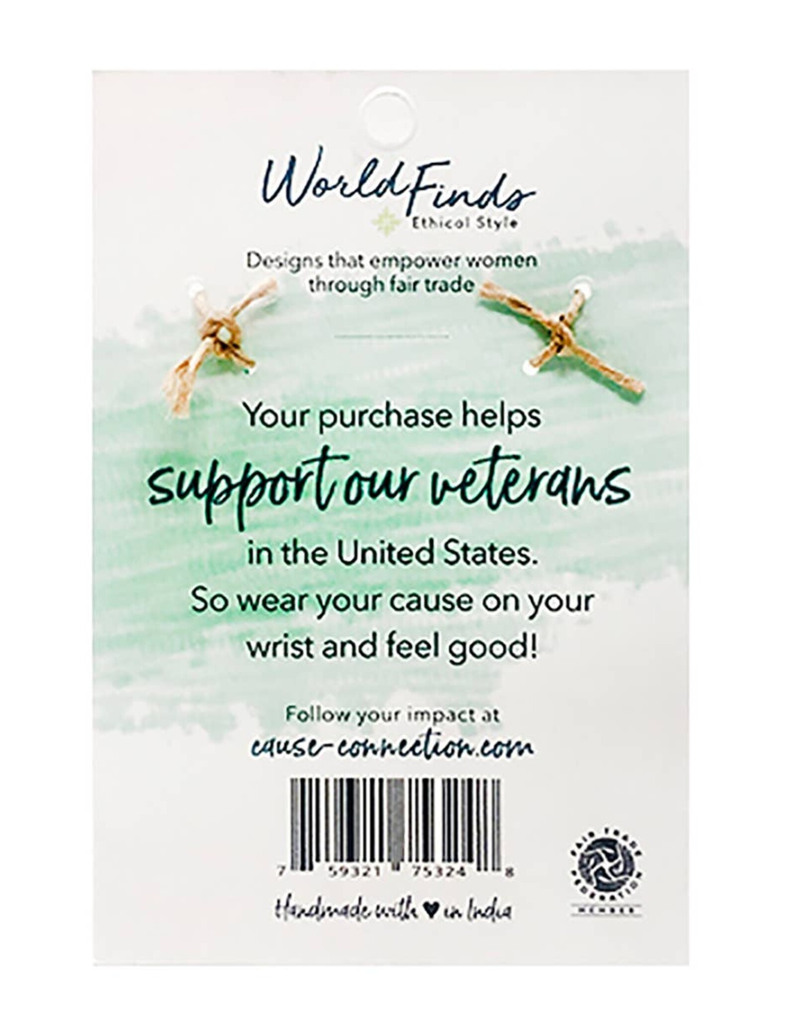 WorldFinds Support - Cause Bracelet to Support Veterans
