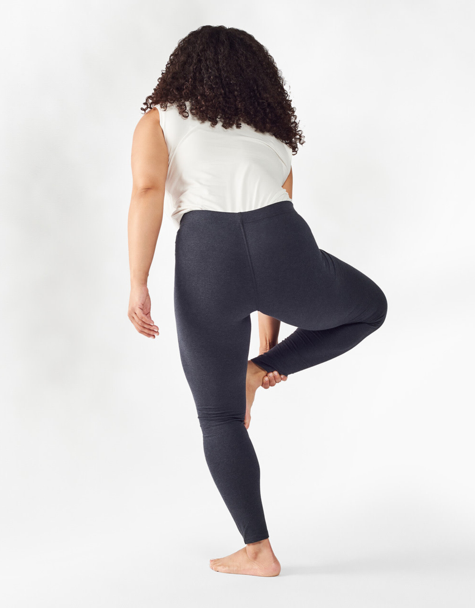 Maggie's Organics Organic Cotton Base Layer Leggings - Ankle Grey
