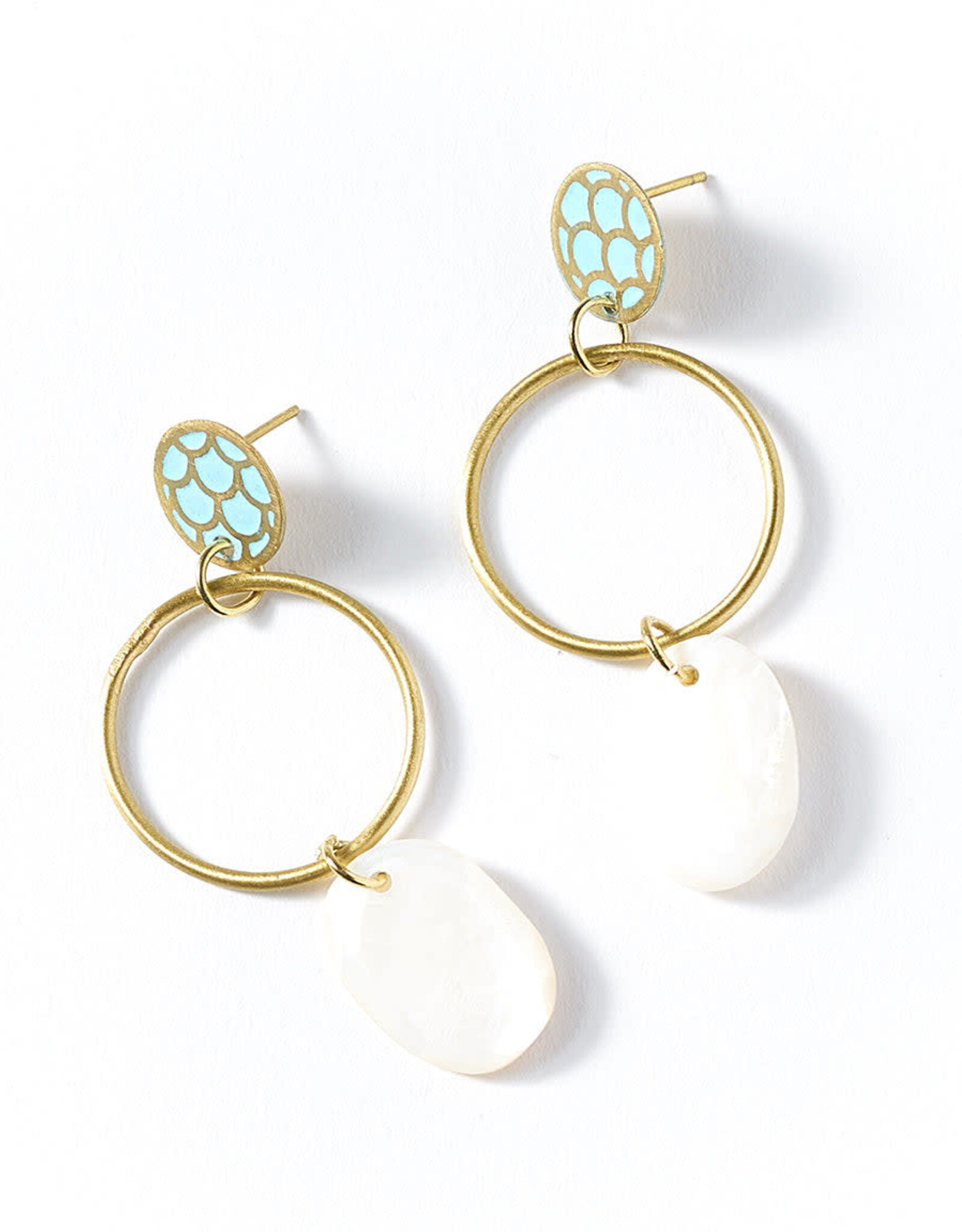 Matr Boomie Dhavala Earrings - Teal Drop
