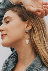 Matr Boomie Dhavala Earrings - Teal Drop