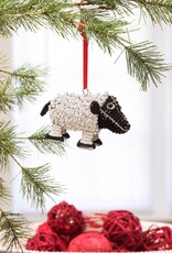 Swahili African Modern ZenZulu Hand Beaded Sheep Ornament