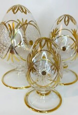 Dandarah Large Blown Glass Tabletop Egg - Gold