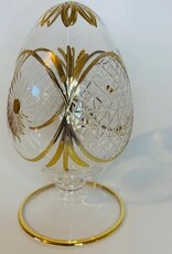 Dandarah Small Blown Glass Tabletop Egg - Gold