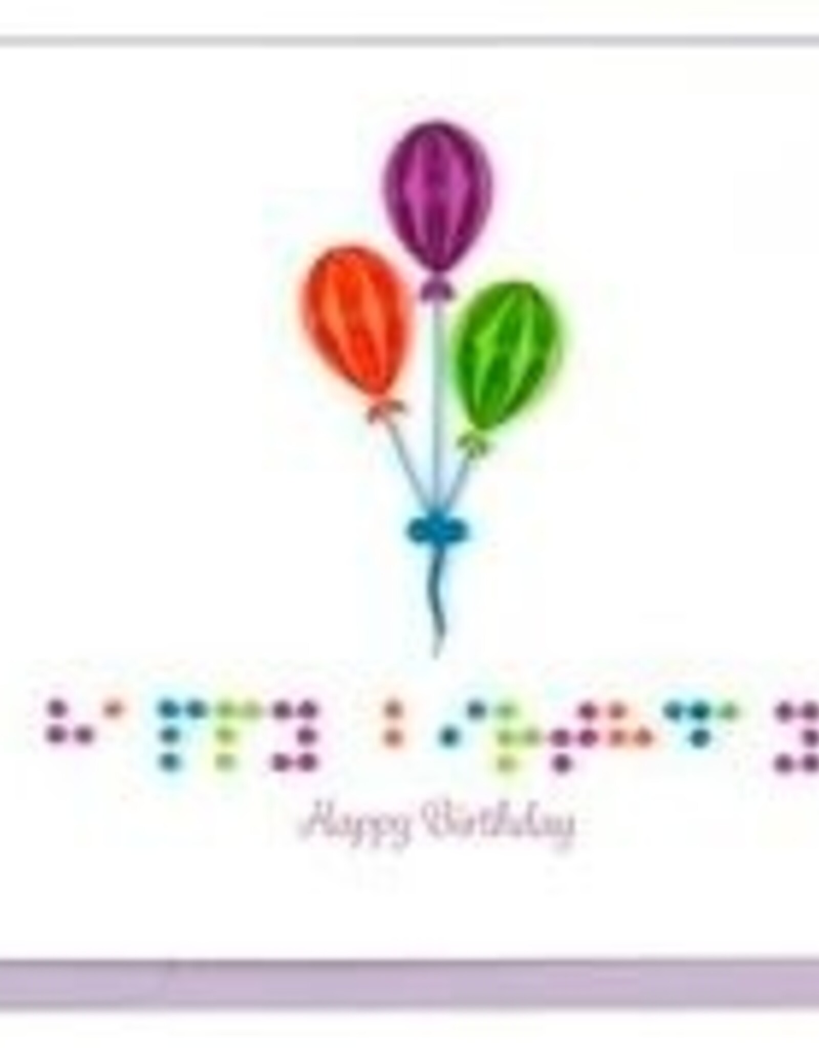 Quilling Card Quilled Braille Happy Birthday Card