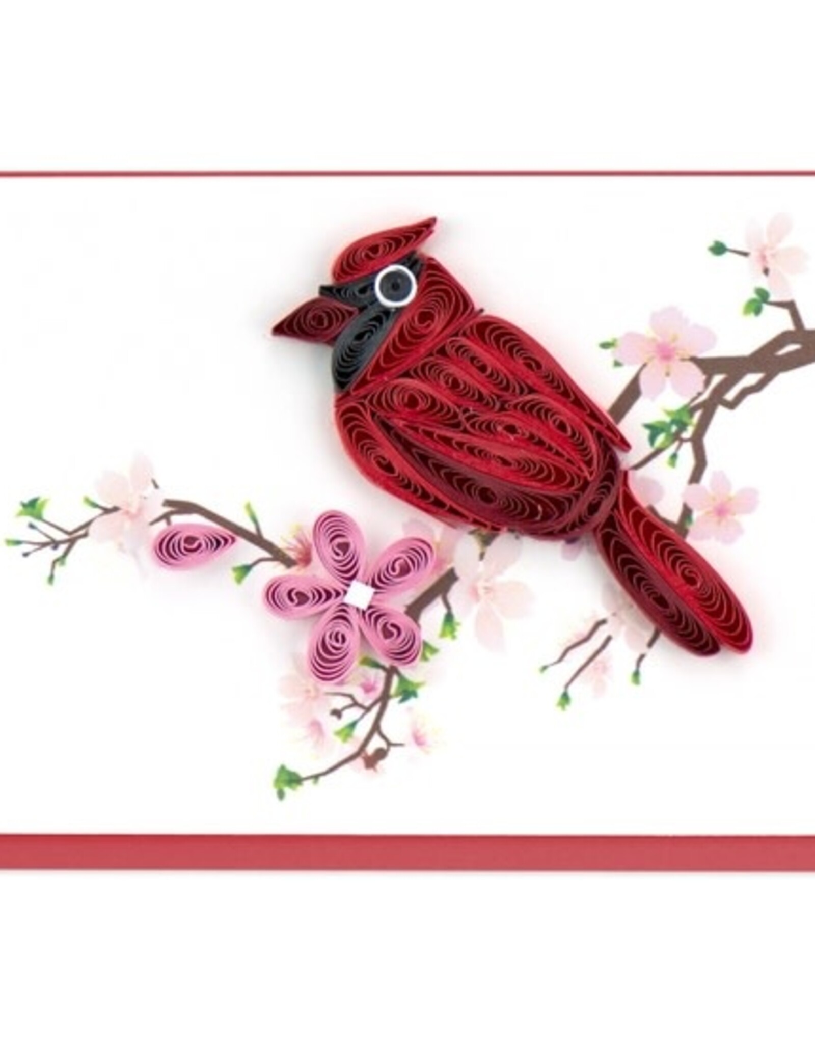 Quilling Card Quilled Cardinal Gift Enclosure Mini Card