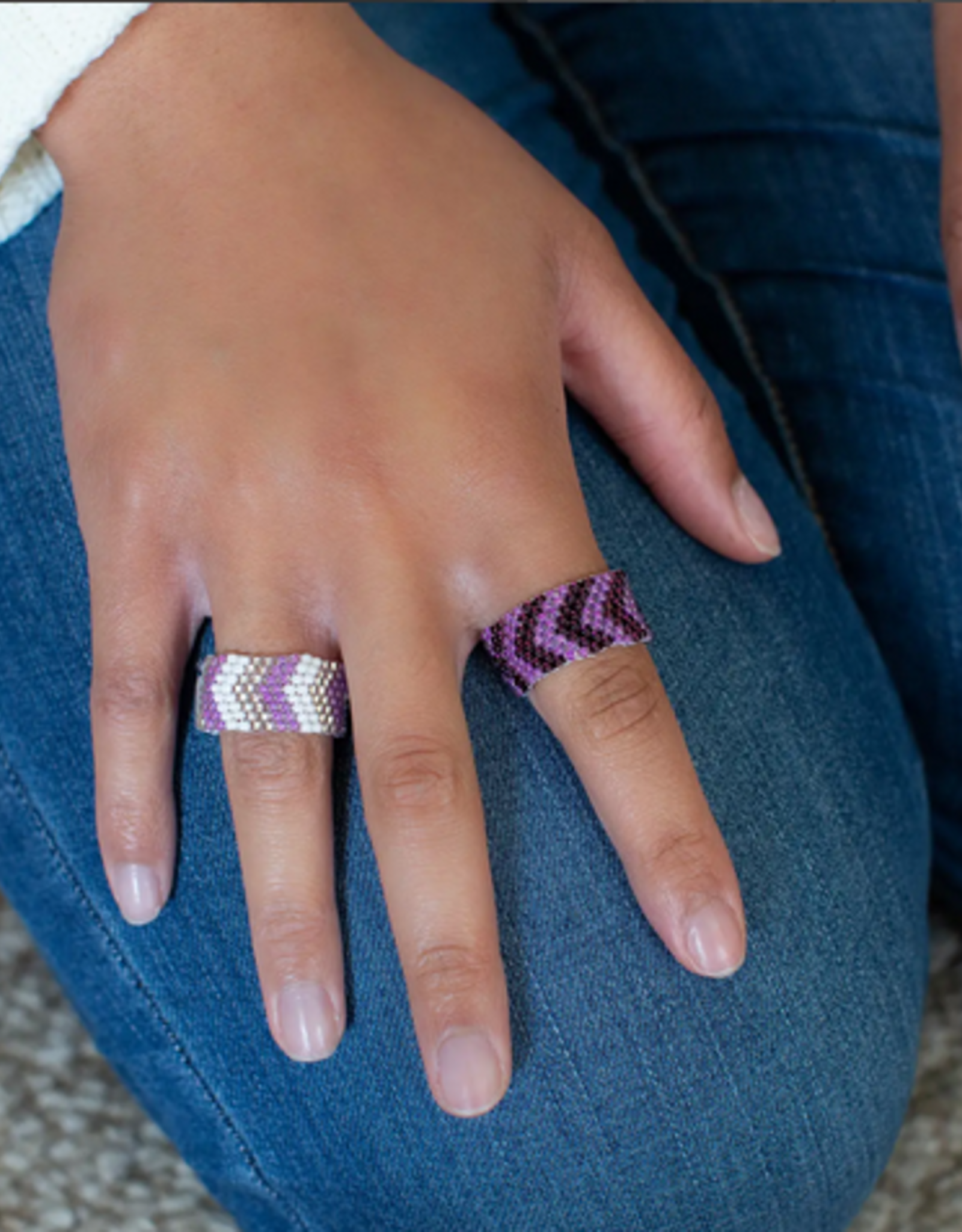 Lucia's Imports thin Beaded Ring