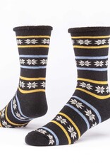 Maggie's Organics Wool Snuggle Socks (Poinsettia Black)