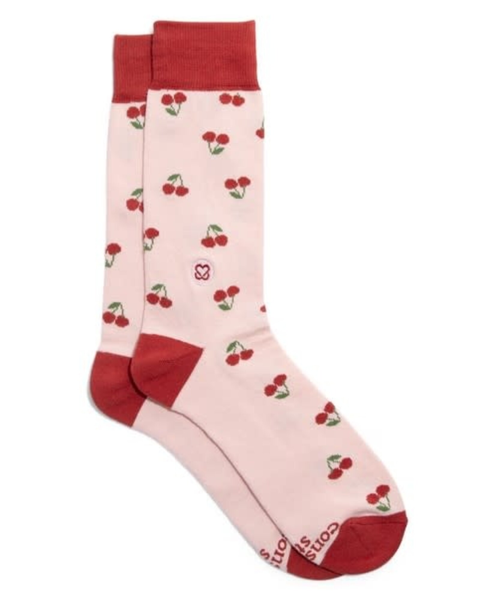 Conscious Step Socks that Support Self-Checks (Cherries)