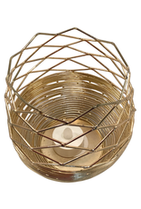 Ten Thousand Villages Canada Round Gold Candleholder
