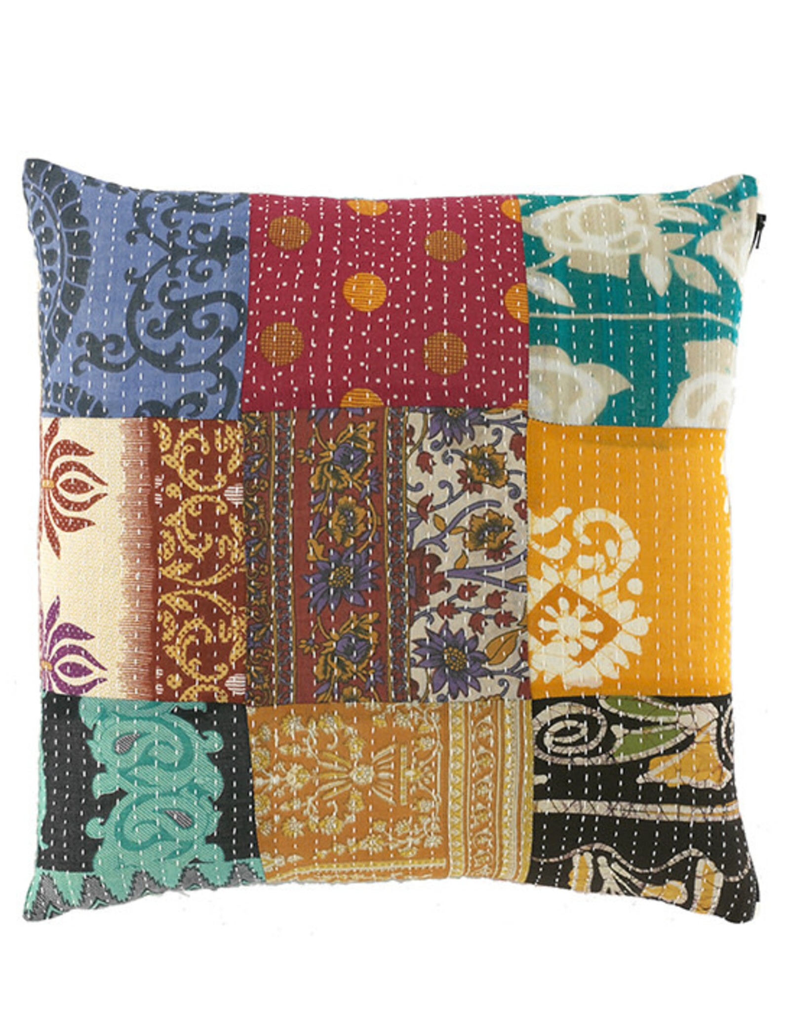 Serrv Kantha Patchwork Square Pillow