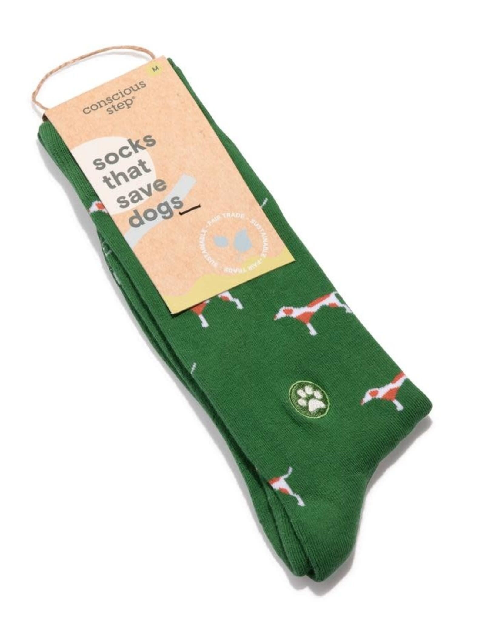 Conscious Step Socks that Save Dogs (Green)