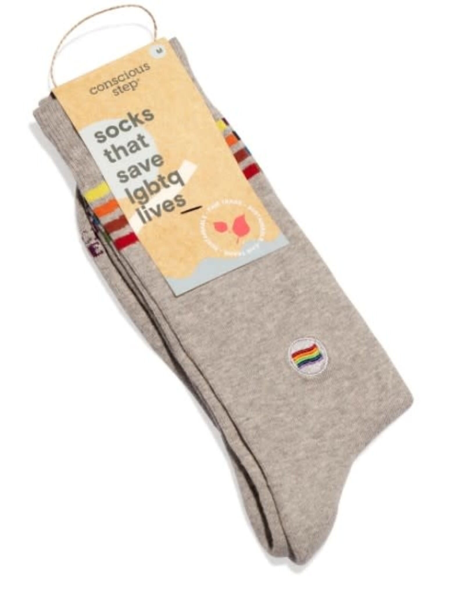 Conscious Step Socks that Save LGBTQ Lives (Gray)