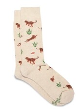 Conscious Step Socks that Protect Tigers (Beige)
