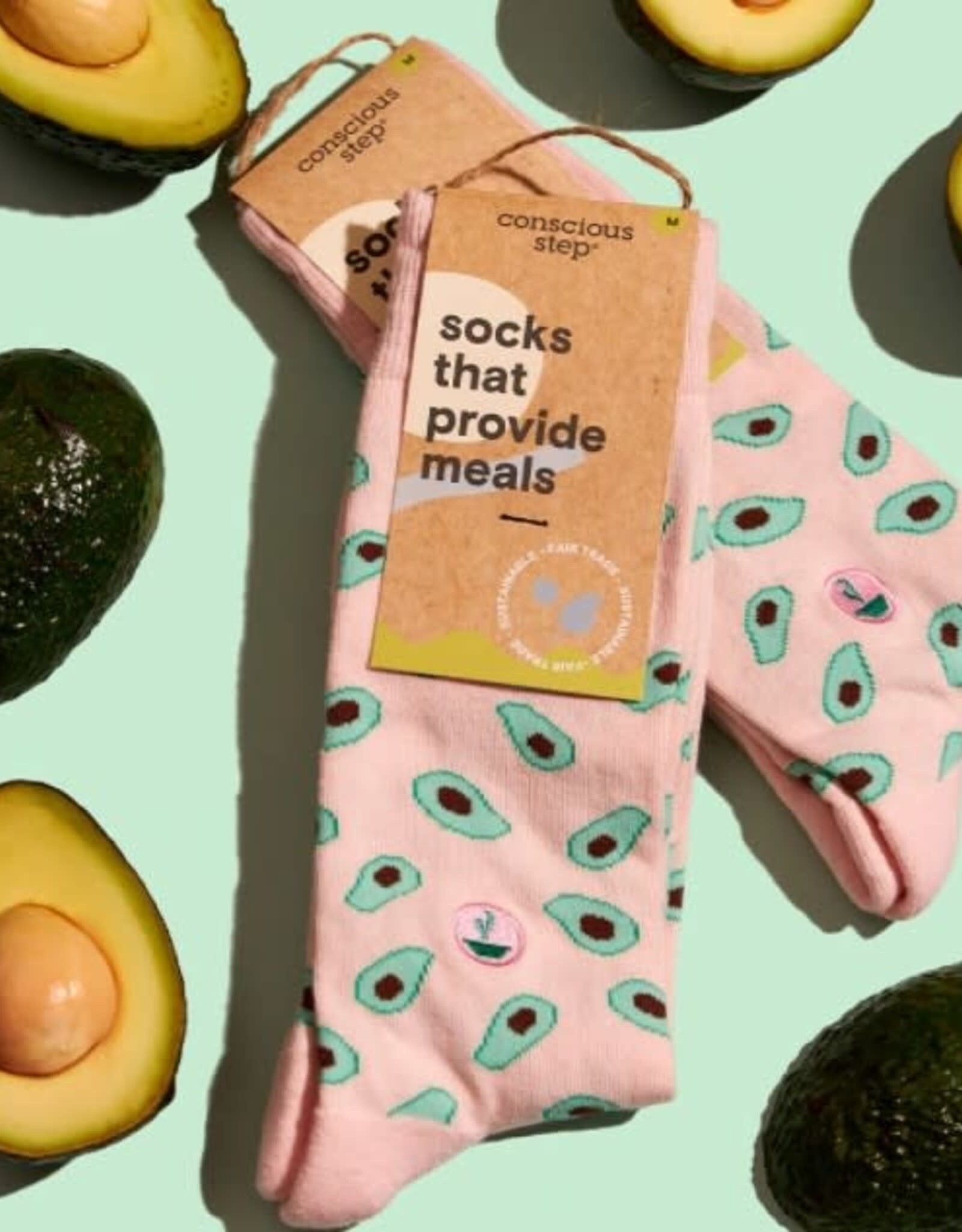 Conscious Step Socks that Provide Meals (Avocado)
