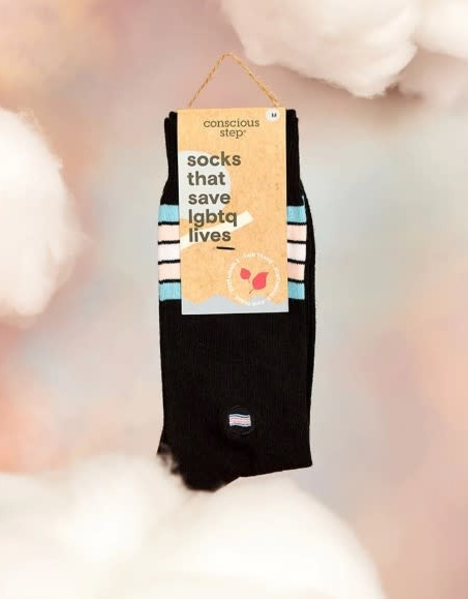 Conscious Step Socks that Save LGBTQ Lives (Trans Flag)